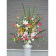 秋田県大仙市栗林生花店の花　セレモニー　レッド＆ピンク